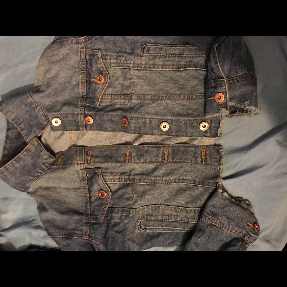 Half of Blue jean jacket